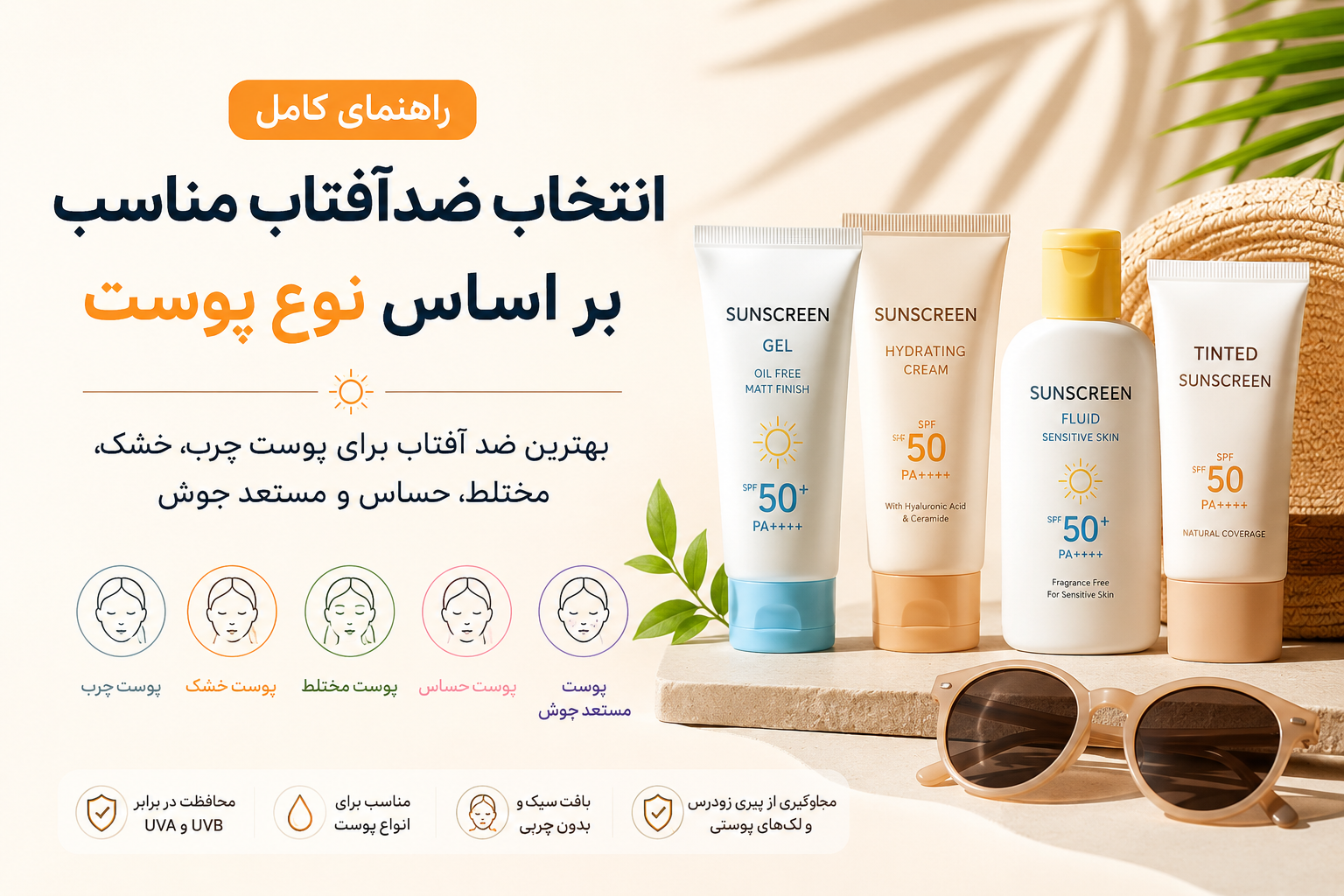 راهنمای انتخاب ضد آفتاب